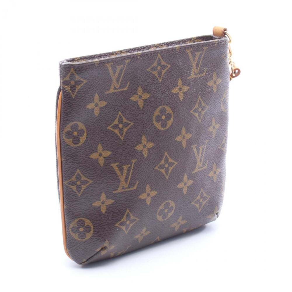 LOUIS VUITTON Brown Monogram Leather Pouch - Picture 2 of 7